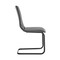 Armen Living Pacific Dining Room Chair in Gray Faux Leather and Black Finish, PK2 LCPCSIGRPU - alternate 5